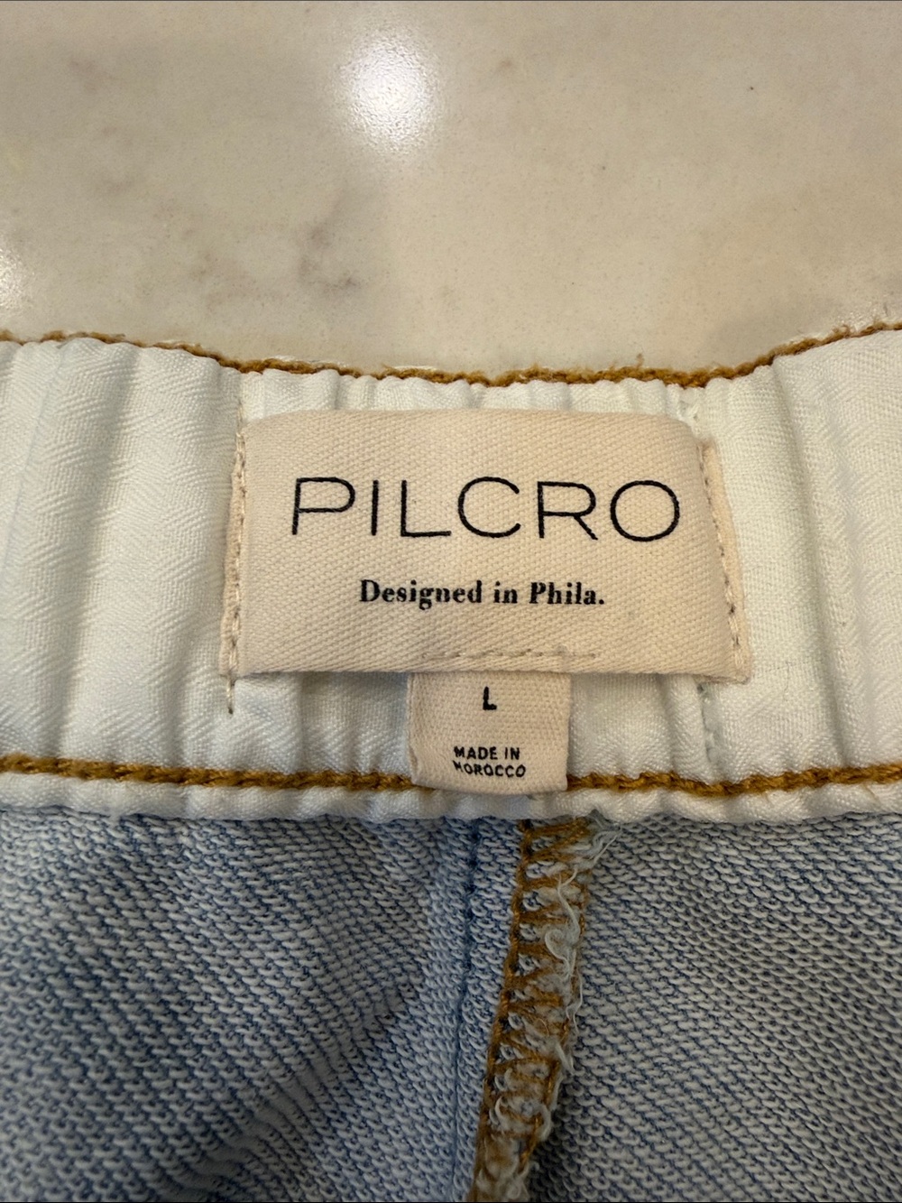 Anthropologie Pilcro Denim-Knit Pull On High Rise Wide Leg Jeans Size Large - Picture 5 of 11